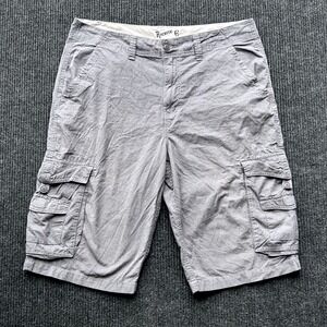 Roebuck & Co. Relaxed Fit Multi-Pocket Cargo Shorts Utility Pockets Gray Size 36